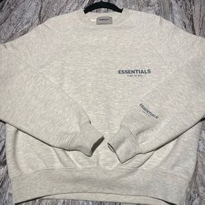 FEAR OF GOD ESSENTIALS
Logo Print Cotton Blend Jersey Crewneck Sweatshirt